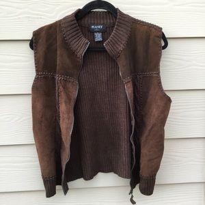 3/$13 Planet & Company vest suede and knit